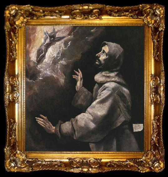 framed  GRECO, El St. Francis Receiving the Stigmata dfh, ta009-2